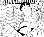 Coloriage Invincible  sur ordinateur