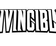 Coloriage et dessins gratuit Logo Invincible à imprimer