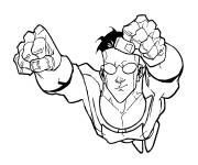 Coloriage Mark Grayson en tenu de Invincible