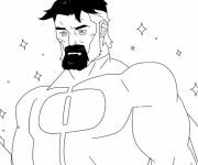 Coloriage Omni-man barbu