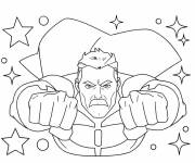 Coloriage Omni-man en action