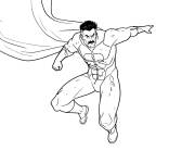 Coloriage Omni-Man en noir et blanc