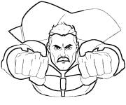 Coloriage Omni-man en volant