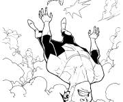 Coloriage Omni man et Invincible se battent