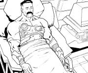 Coloriage Omni-man malade &agrave; l'h&ocirc;pital