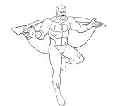 Coloriage Omni-man ouvrant ses mains