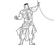 Coloriage Omni-man tient une corde