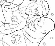 Coloriage Omniman et Allen l'alien