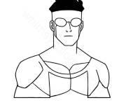 Coloriage et dessins gratuit Portrait Invincible vectoriel à imprimer