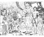 Coloriage Tous les personnages du comics Invincible