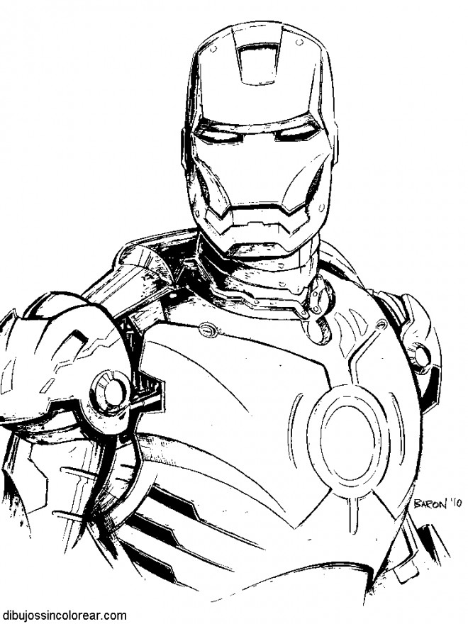 Coloriage Iron Man à découper dessin gratuit à imprimer