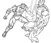 Coloriage et dessins gratuit Iron Man au Combat à imprimer