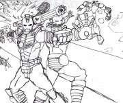 Coloriage Iron Man au crayon
