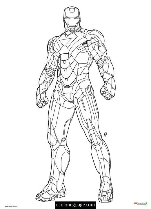 Coloriage Iron Man En Couleur Dessin Gratuit à Imprimer