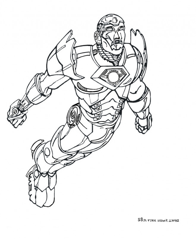 Coloriage Iron Man Le Super Héro Dessin Gratuit à Imprimer