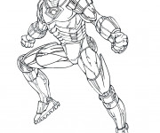 Coloriage Iron Man Portrait