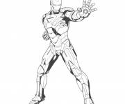 Coloriage Iron Man simple à colorier