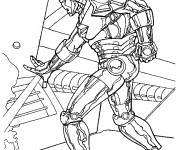 Coloriage Iron Man sur ordinateur