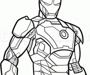 Coloriage Iron Man vectoriel &agrave; colorier