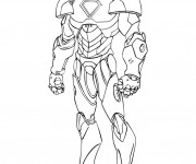 Coloriage Iron Man vue de face