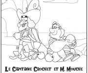 Coloriage Capitaine Crochet et M.Mouche