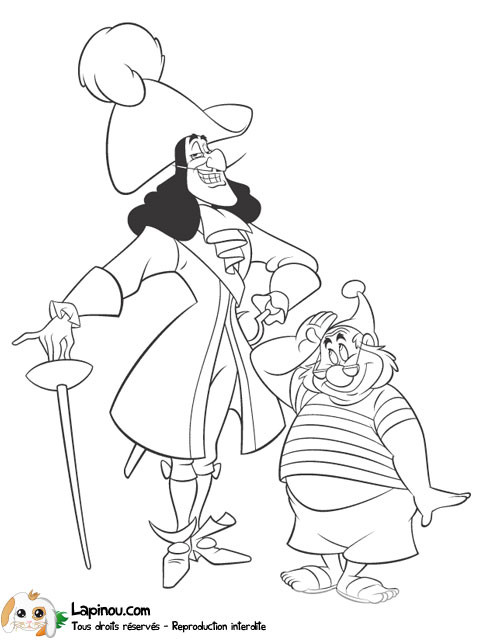 Coloriage et dessins gratuits Jack et les Pirates Capitaine Crochet à imprimer