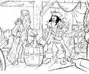 Coloriage Jack et les Pirates de Caraïbes