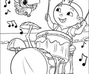 Coloriage et dessins gratuit Jack et les Pirates le Frisé Musicien à imprimer