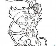 Coloriage Jack et les Pirates vectoriel
