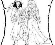 Coloriage Jack le Pirate et La Princesse