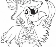 Coloriage Le Perroquet des Pirates