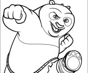 Coloriage Dessin facile de Po le panda