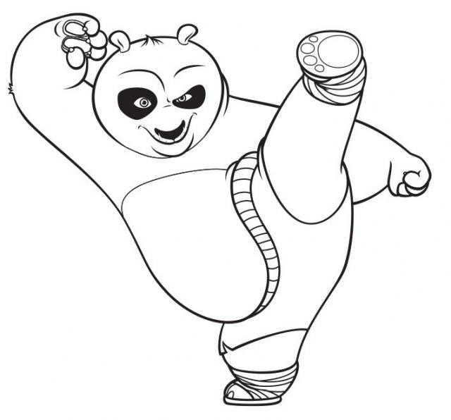 Coloriage et dessins gratuits Dessin Kung Fu Panda à imprimer
