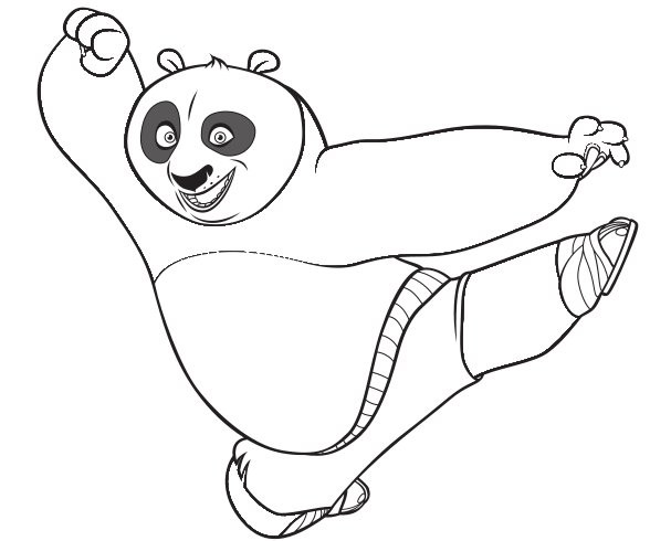 Coloriage Kung Fu Panda 7 dessin gratuit à imprimer