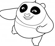 Coloriage et dessins gratuit Kung Fu Panda bébé Po à imprimer