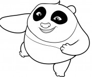 Coloriage Kung Fu Panda bébé Po