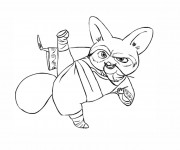 Coloriage et dessins gratuit Kung Fu Panda Shifu à imprimer