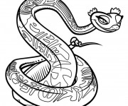 Coloriage et dessins gratuit Kung Fu Panda vipère à imprimer