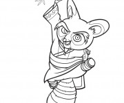 Coloriage Maître Shifu dans Kung Fu Panda