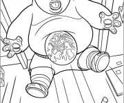 Coloriage et dessins gratuit Po surpris Kung Fu Panda à imprimer