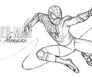 Coloriage Carte Miles Morales Spider Man