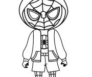 Coloriage Chibi Miles Morales pour maternelle