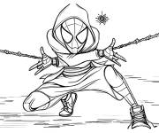 Coloriage Corde de Miles Morales
