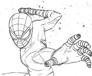 Coloriage Frappe de Miles Morales
