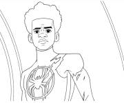 Coloriage La d&eacute;termination de Miles Morales