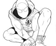 Coloriage Le superh&eacute;ros de Marvel Miles Morales se faufile