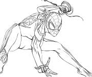 Coloriage Miles Morales allign&eacute;