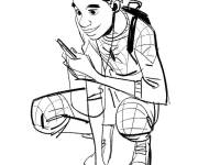 Coloriage Miles Morales attends son message