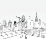 Coloriage Miles Morales avec son arme