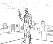 Coloriage Miles Morales avec un pistolet